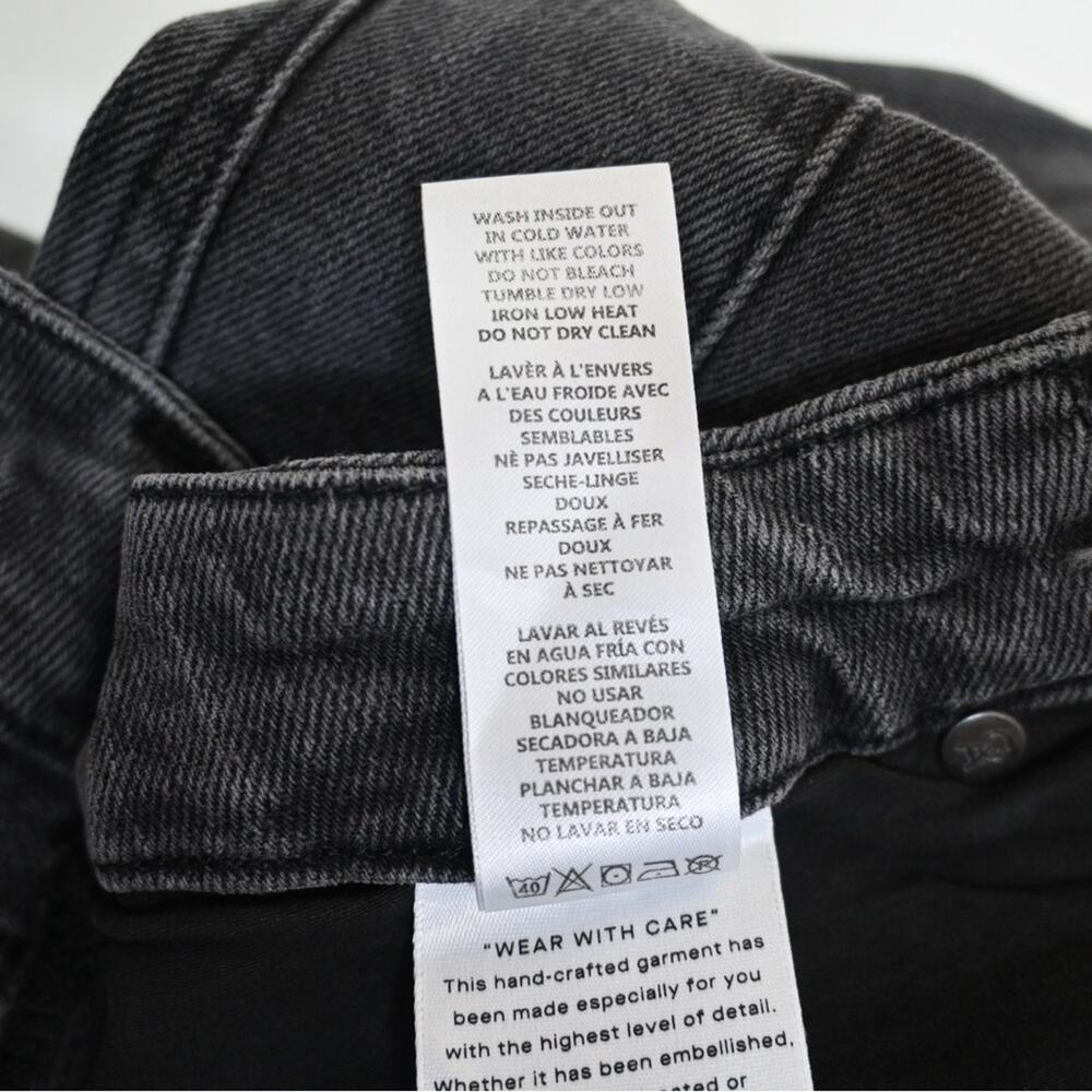 Good American Womens 6/28 Good Classic Raw Hem Slim Jeans in Faded Black NEW - Picture 12 of 13